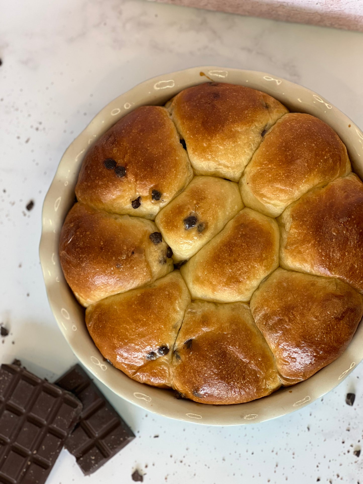 Brioche de chocolate